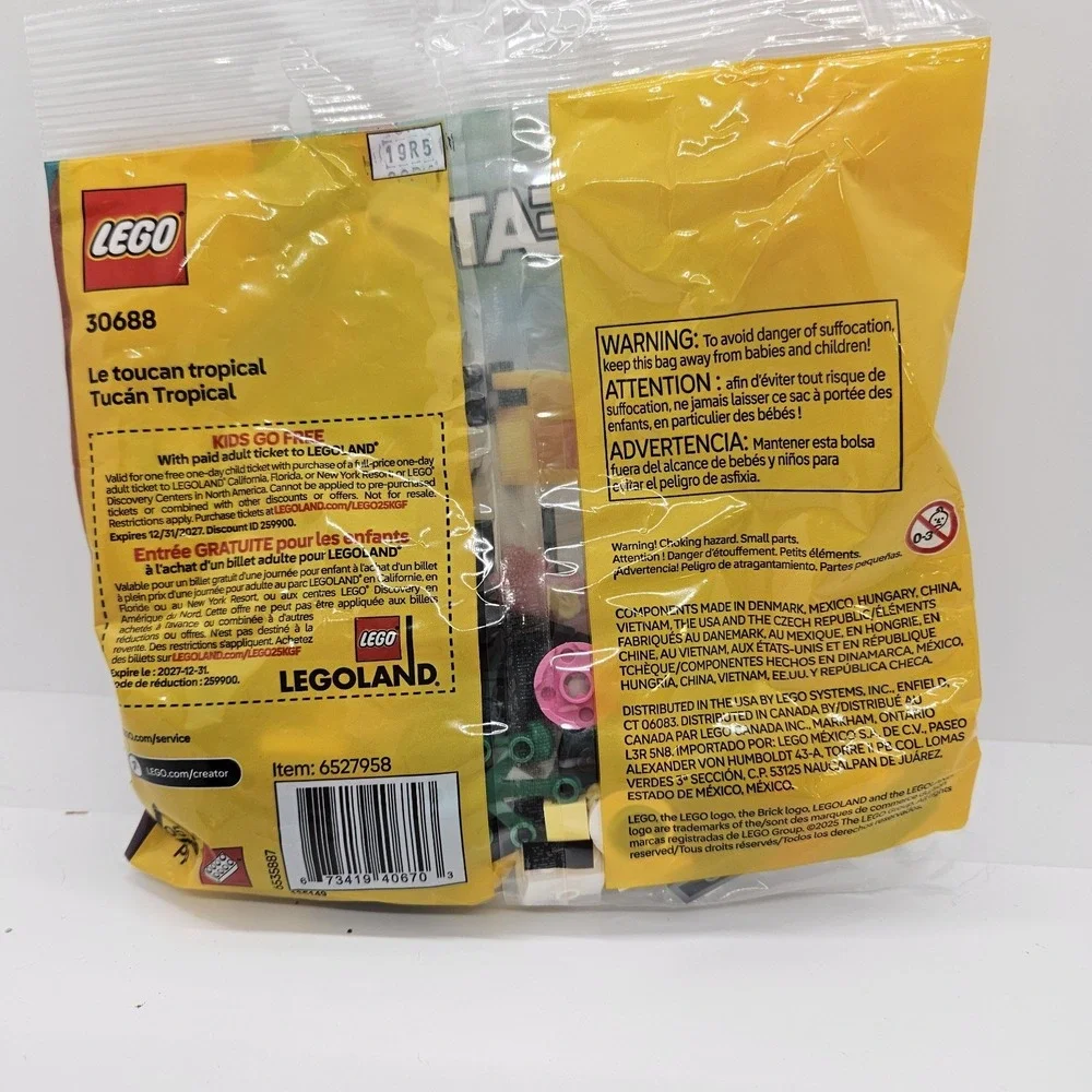 LEGO Creator 30688 Tropical‎ Toucan Polybag 59pcs New Sealed 3-in-1